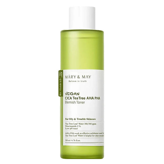 Mary&May - Vegan CICA Tea Tree AHA PHA Toner