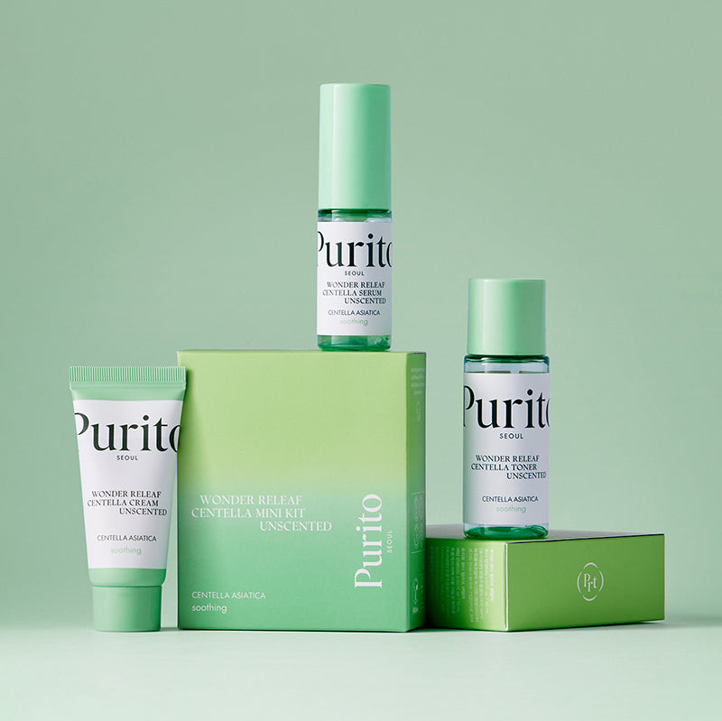 PURITO SEOUL - Wonder Releaf Centella Mini Kit UnscentedPSerum+Toner+ Cream